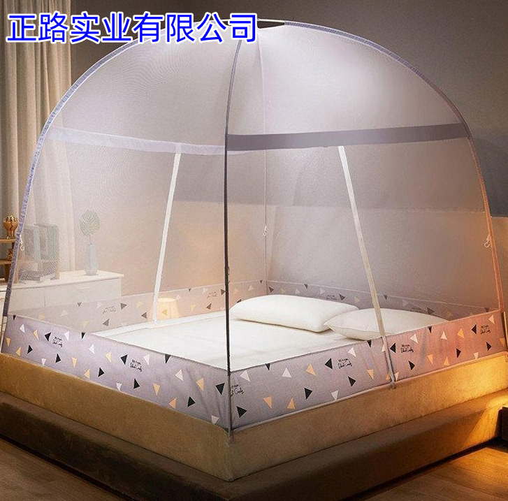 免安装蒙古包蚊帐家用加密双开门学生宿舍单双人 儿童防摔折叠 批发